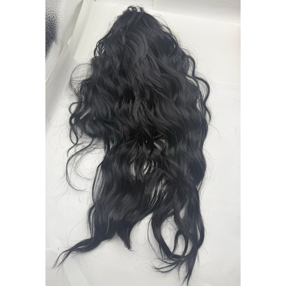 Fashion Wig, Realistic Heat Resistant Black Wig - Long Wavy Wig with Tag *READ.. - Picture 2 of 15